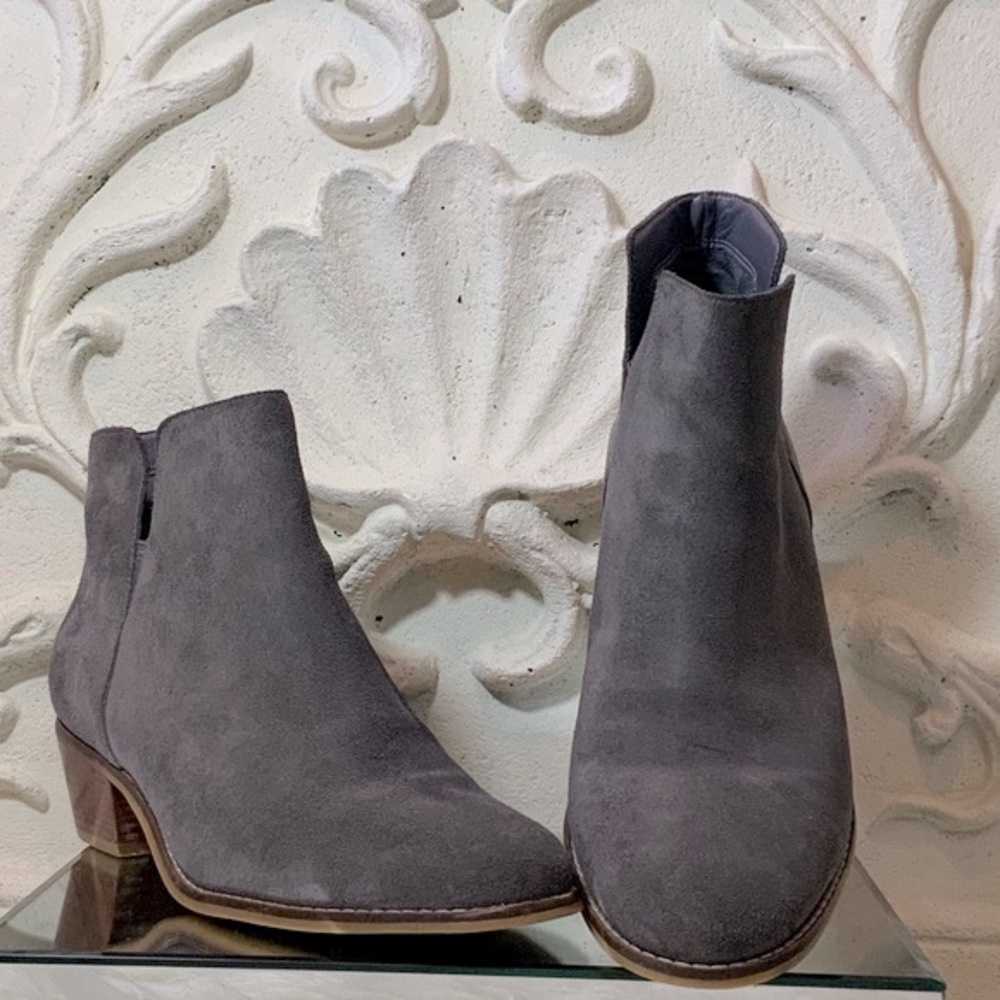 Cole Haan Abbot Stormcloud Suede Ankle Booties